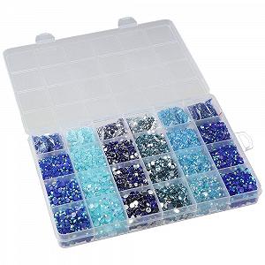 Стрази зі штучної смоли 2 mm, 3 mm, 4 mm, 5 mm, Синій, 30000 шт synthetic.ua - Фото 1