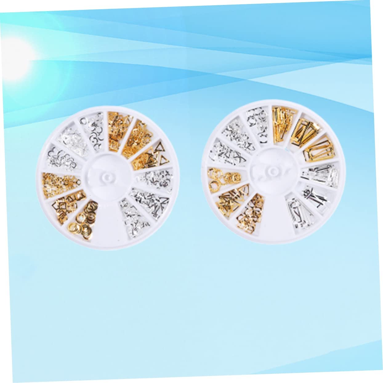 Украшения для ногтей FRCOLOR Заклепки для ногтей Золотые украшения для маникюра 3D, фото №5