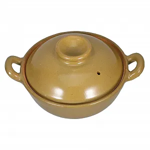 Глиняний горщик OUNONA з кришкою термостійкий з подвійними ручками - Фото 1