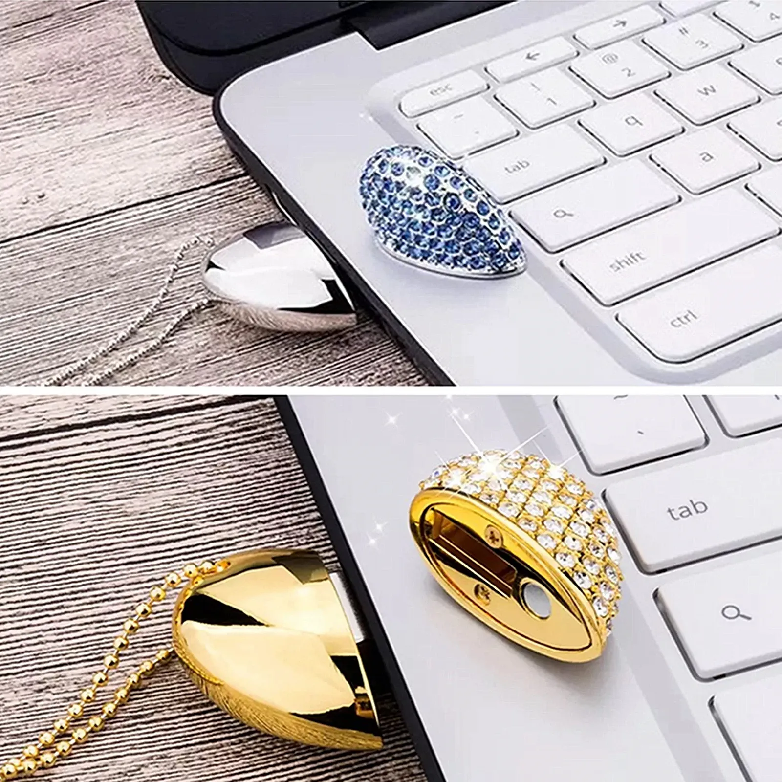 USB-флеш-накопичувач Heart Shape 64GB USB 3.0 Crystal, фото №9