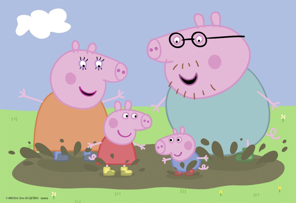 Пазл Ravensburger Peppa Pig 09082 Happy Family Life 2 x 24 детали, фото №2