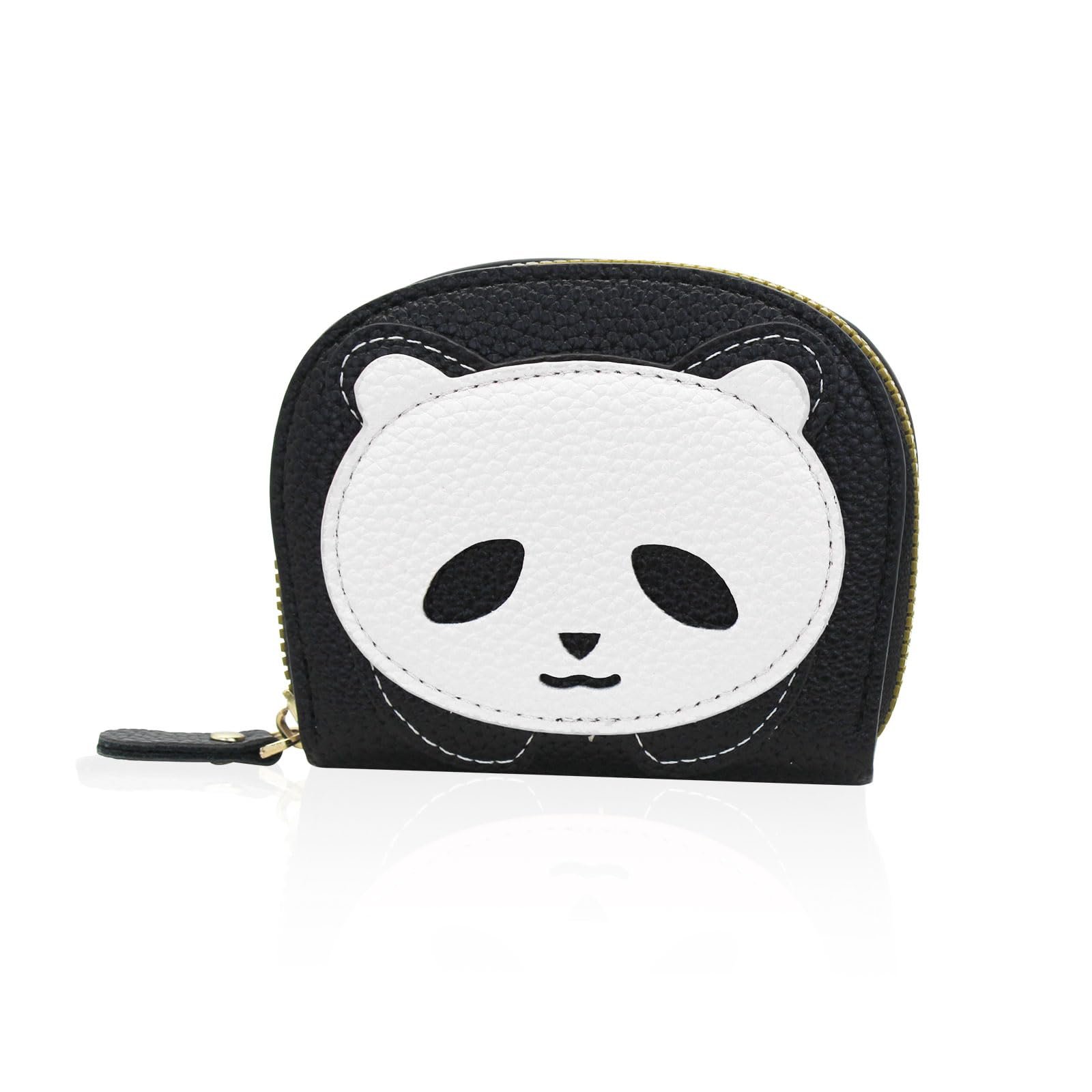 Кошелек AfitLulu Женский Картхолдер Аккордеон Маленький Кошелек PU Кожа Белый Panda, фото №1