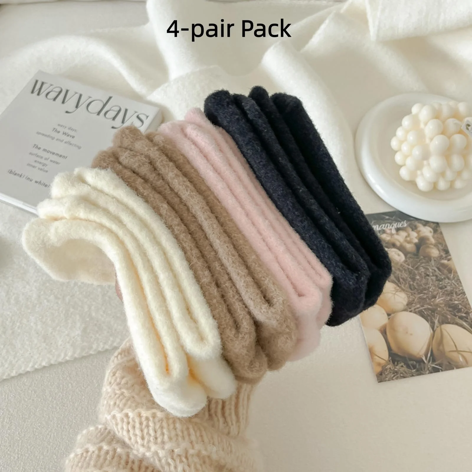 Пухнасті шкарпетки Жіночі, 4 пари, фото №6 Пухнасті шкарпетки Жіночі, 4 пари, фото №6