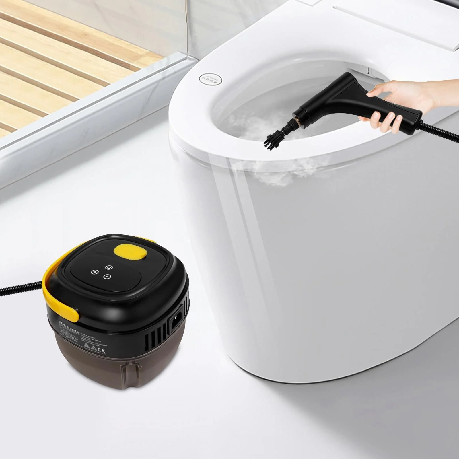 Ручний пароочисник 1500 Вт 220 В 6 рівнів 105 °C 3 бар 1700 мл, фото №6