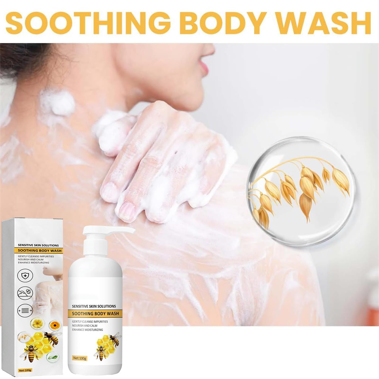 Заспокійливий гель для душу Honey Intimate для жінок, фото №4