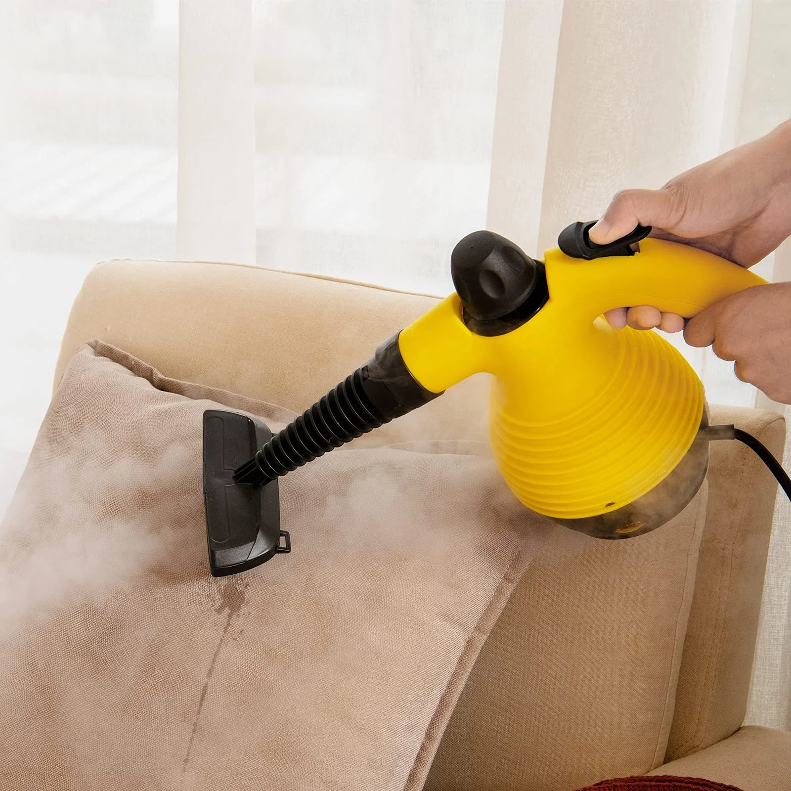 Пароочисник ручний FANTASK 1050 W 3 Bar 350 ml Yellow 9 аксесуарів, фото №2 Пароочисник ручний FANTASK 1050 W 3 Bar 350 ml Yellow 9 аксесуарів, фото №2