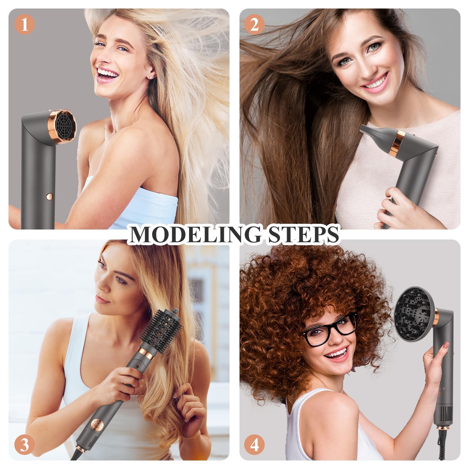 Стайлер BESTBOMG Air Styler 6-в-1 1400 Вт с насадками, фото №7 Стайлер BESTBOMG Air Styler 6-в-1 1400 Вт с насадками, фото №7