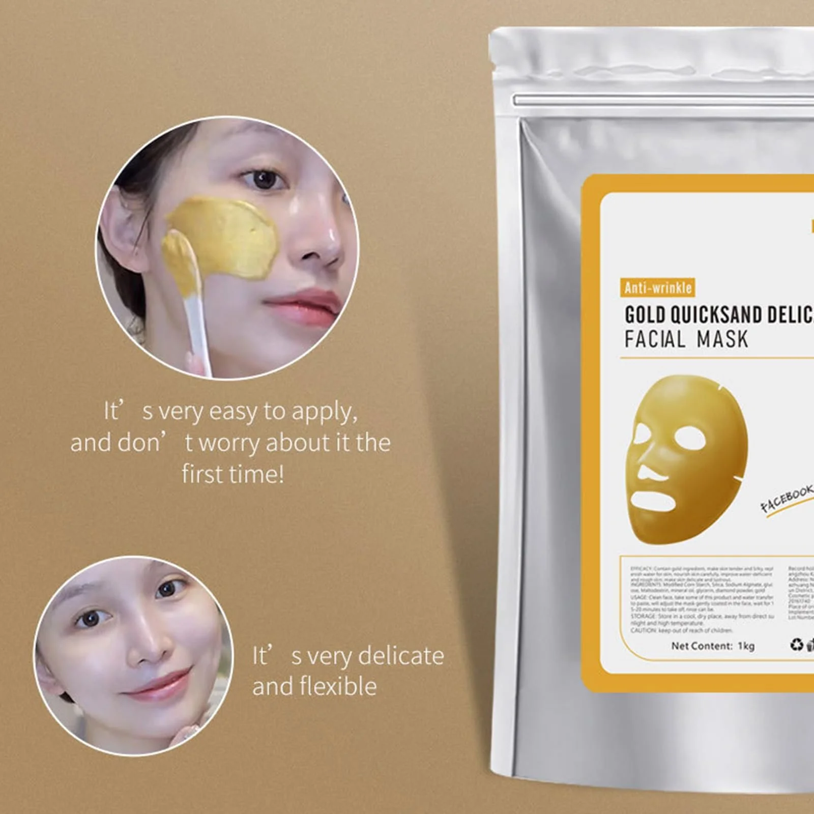 Маска для обличчя Желе 24k Gold Anti-Ageing & Firming (1000 г), фото №3