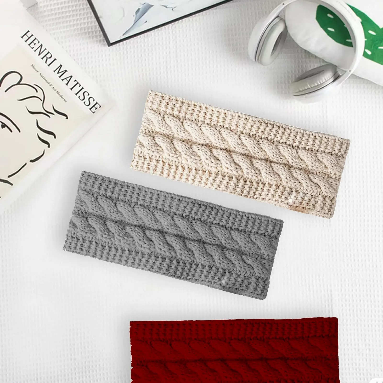 Набір з 4 зимових пов'язок на голову для жінок, фото №6 Набір з 4 зимових пов'язок на голову для жінок, фото №6