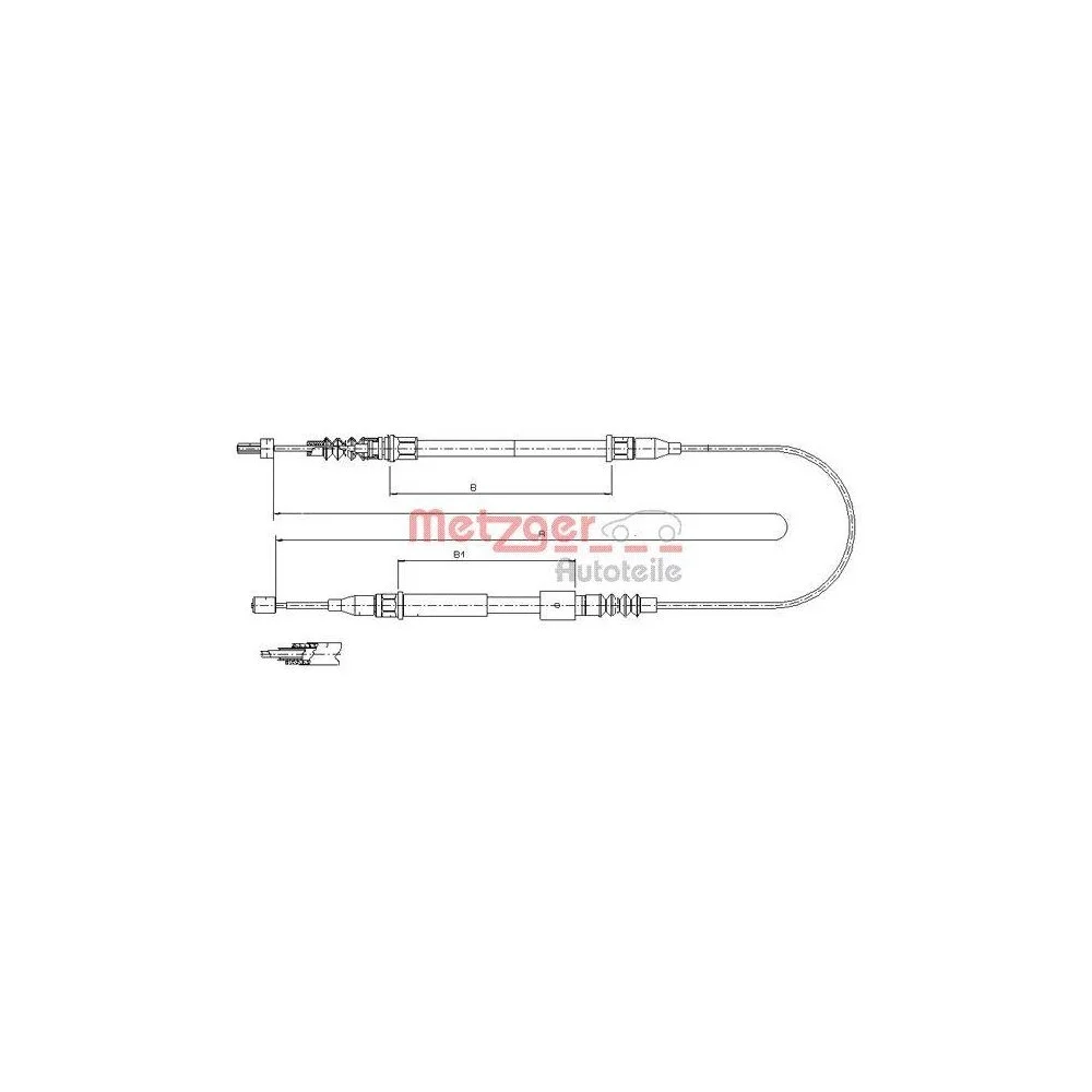 Трос стоякового гальма METZGER 11.5769 для OPEL задній лівий, фото №1