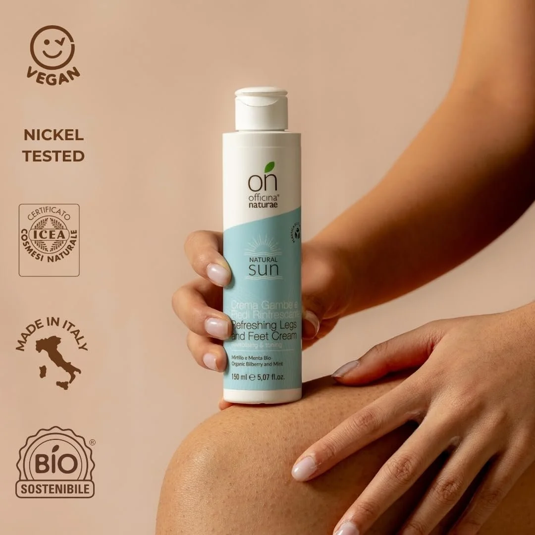 Освежающий крем для ног Officina Naturae с черникой и мятой, веганский, 150 мл, фото №2