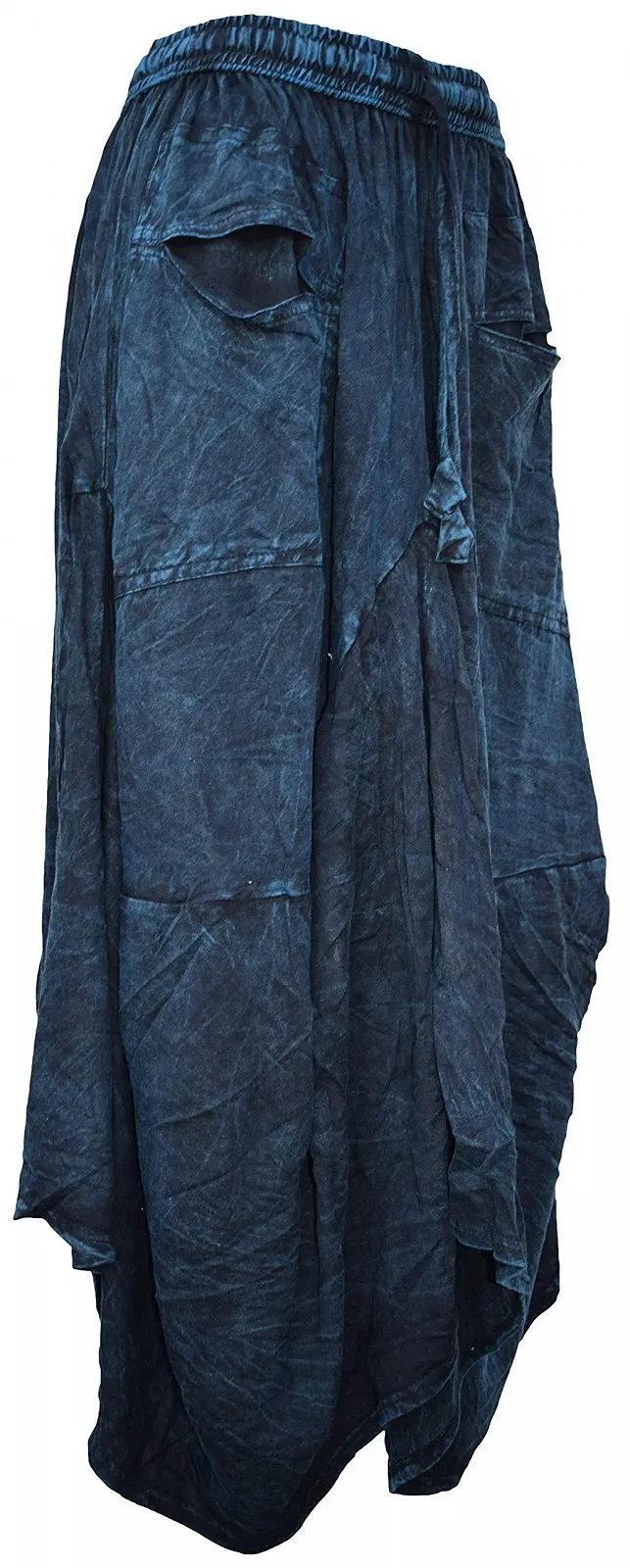 Спідниця Gheri Жіноча Бавовняна Потерті Відкриті Кишені Асиметрична, фото №2