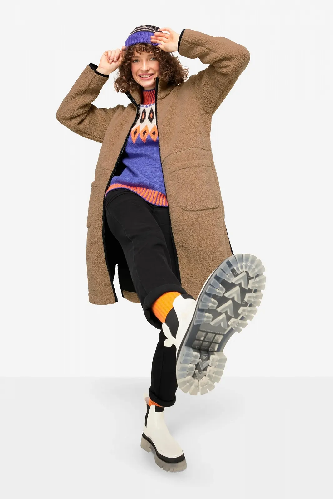 Пальто Teddy Lauras Teddy Fleece, комір-стійка, двостороння застібка-блискавка, 822179, фото №7 Пальто Teddy Lauras Teddy Fleece, комір-стійка, двостороння застібка-блискавка, 822179, фото №7