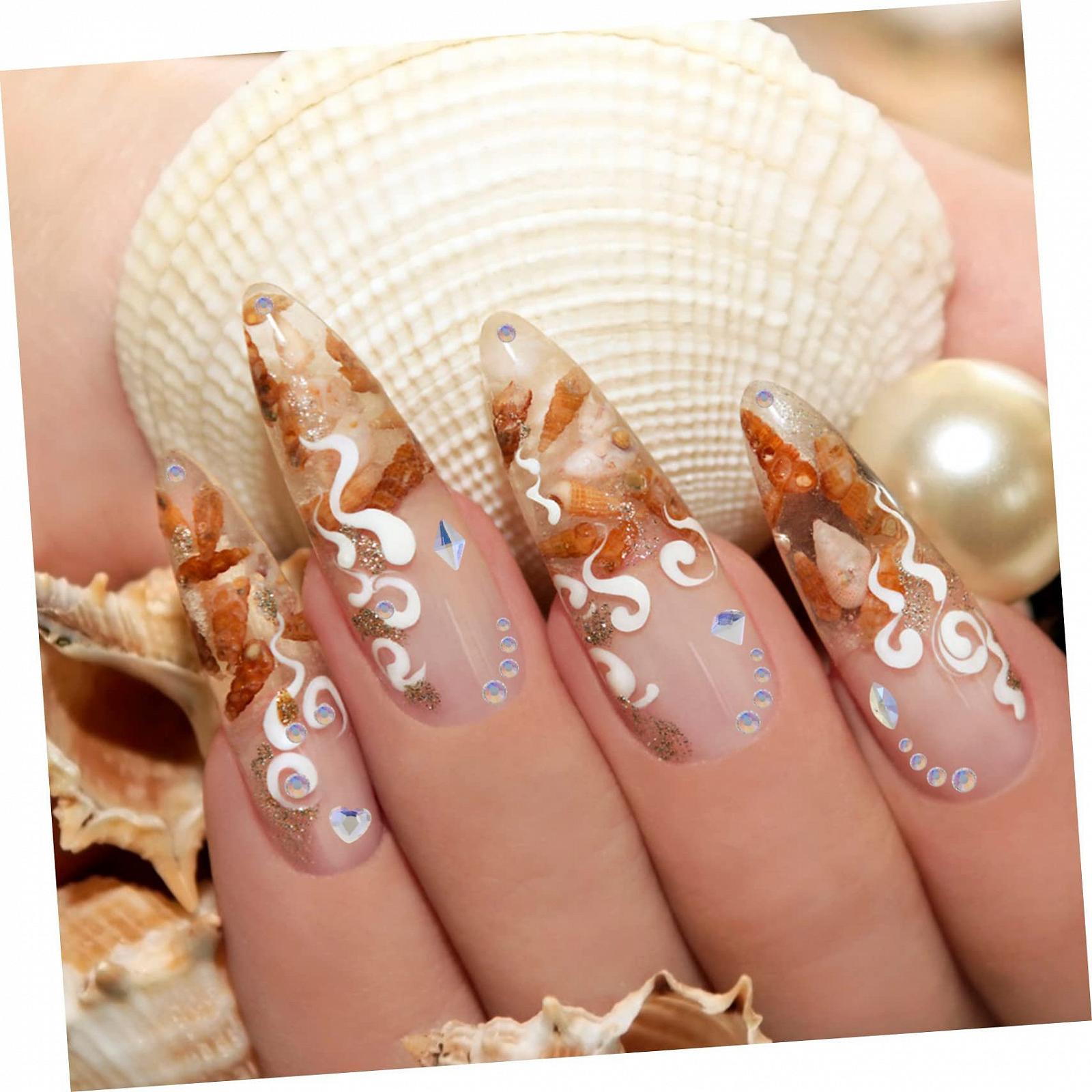 Стрази для нігтів PLAFOPE 1 коробка, незвичайна форма, фото №7