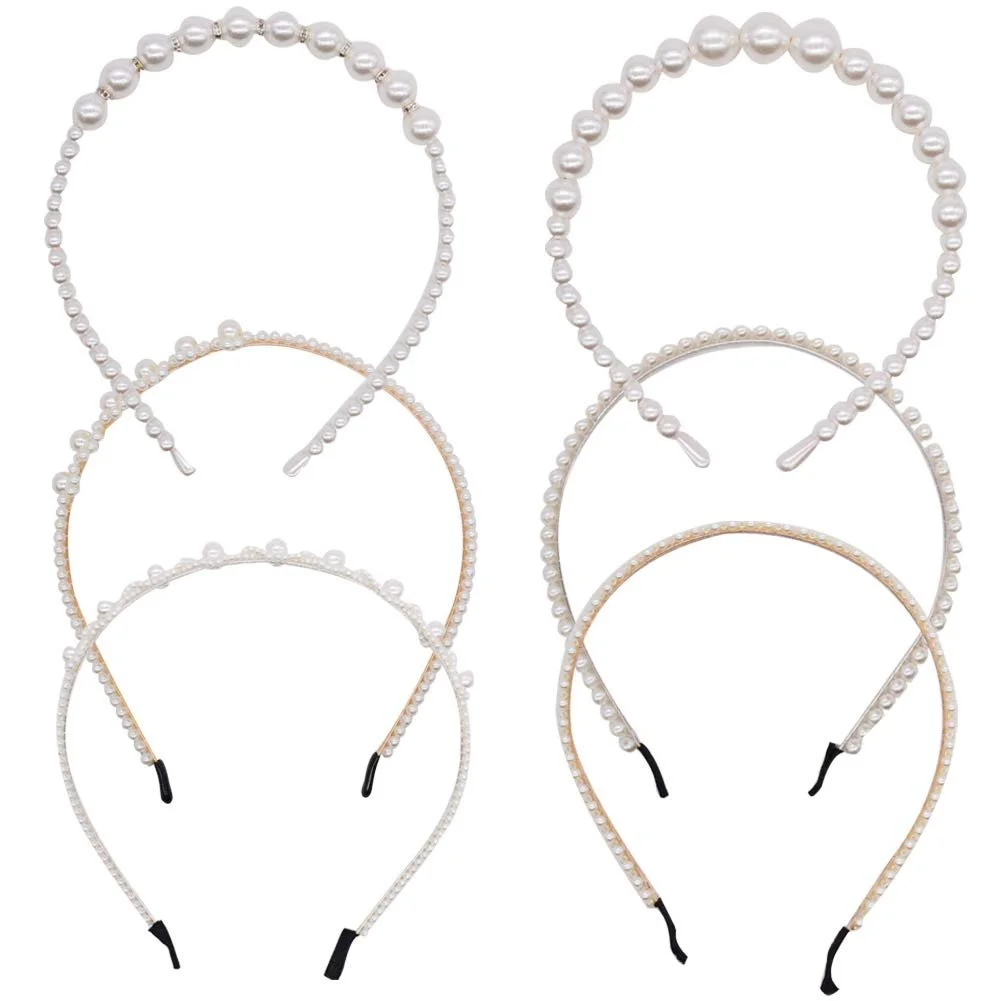 Набор обручей на голову с жемчугом., фото №7