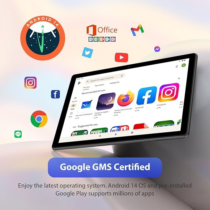 Планшет 10.1" MAXLEGEN L211 12+24/128Gb 8 ядер Android 14 8000 mAh Сірий, фото №3