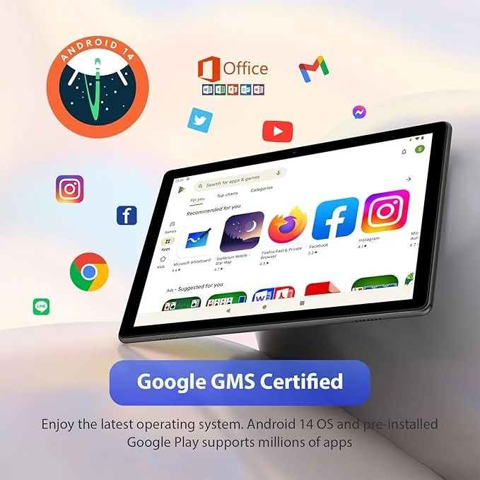 Планшет 10.1" MAXLEGEN L211 12+24/128Gb 8 ядер Android 14 8000 mAh Сірий, фото №3