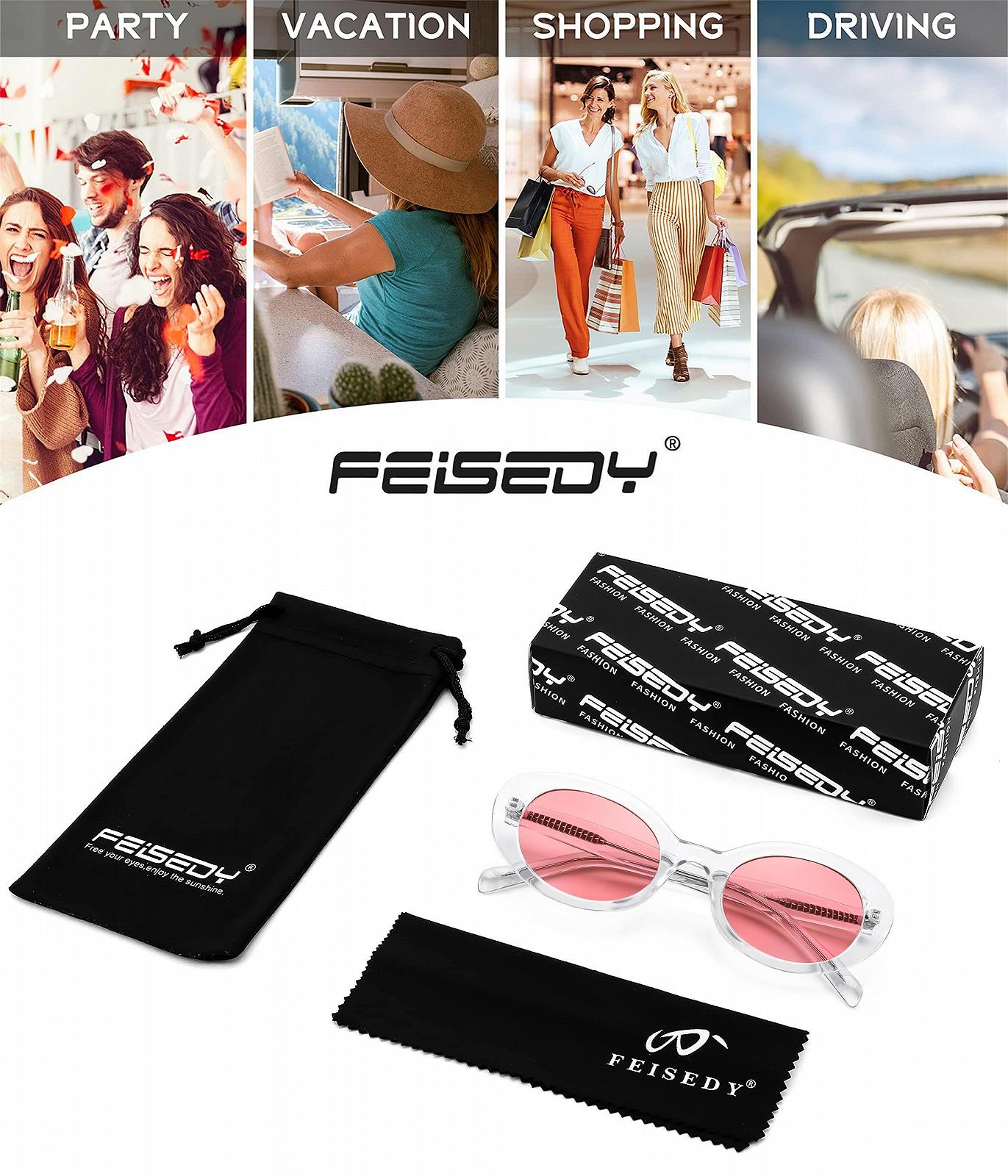 Сонцезахисні окуляри Овальні FEISEDY B4128 Ретро Жіночі 90-х Стиль Маленькі, фото №8