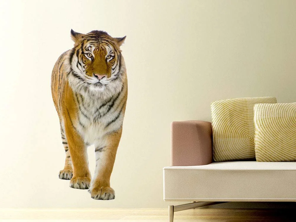 Наклейка на стену GRAZDesign Tiger Running 3D 89 x 40 см, фото №7
