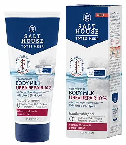 Молочко для тела Salthouse Dead Sea Therapy Urea Repair 10% обогащенное ингредиентами для эффективного успокоения зуда для очень сухой кожи, 200 мл - Фото 1