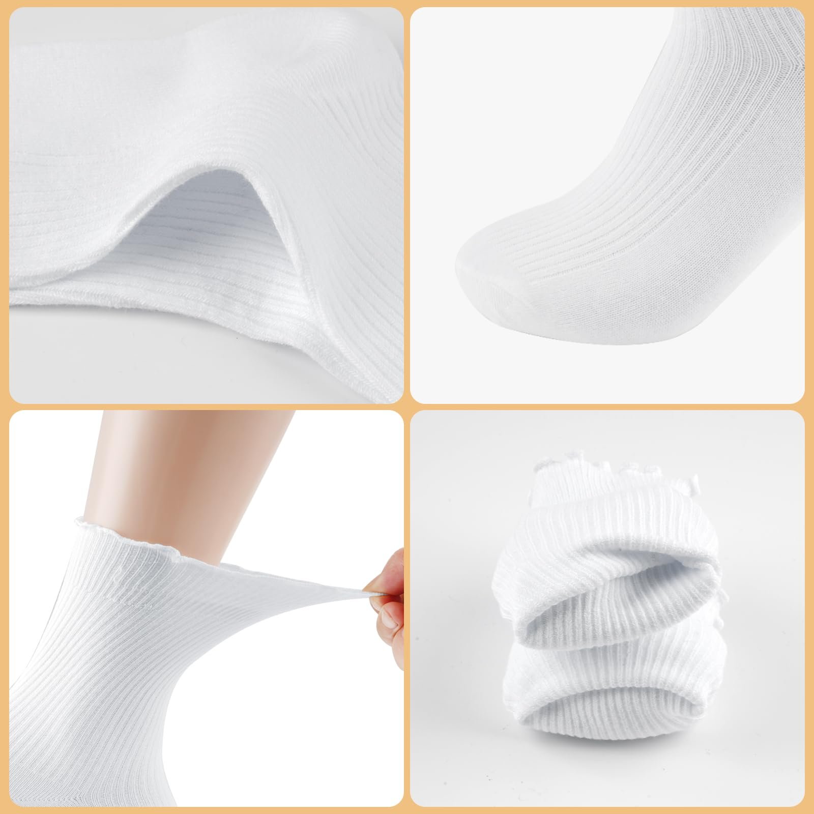 Носки с рюшами Хлопковые 6 пар 36-42, фото №4