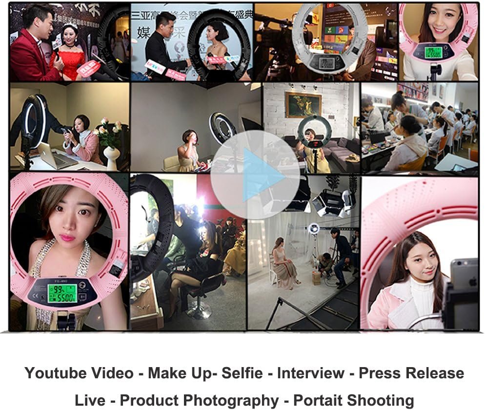 Кольцевая лампа Yidoblo 18" YDFS-480IIW Белый, фото №7 Кольцевая лампа Yidoblo 18" YDFS-480IIW Белый, фото №7