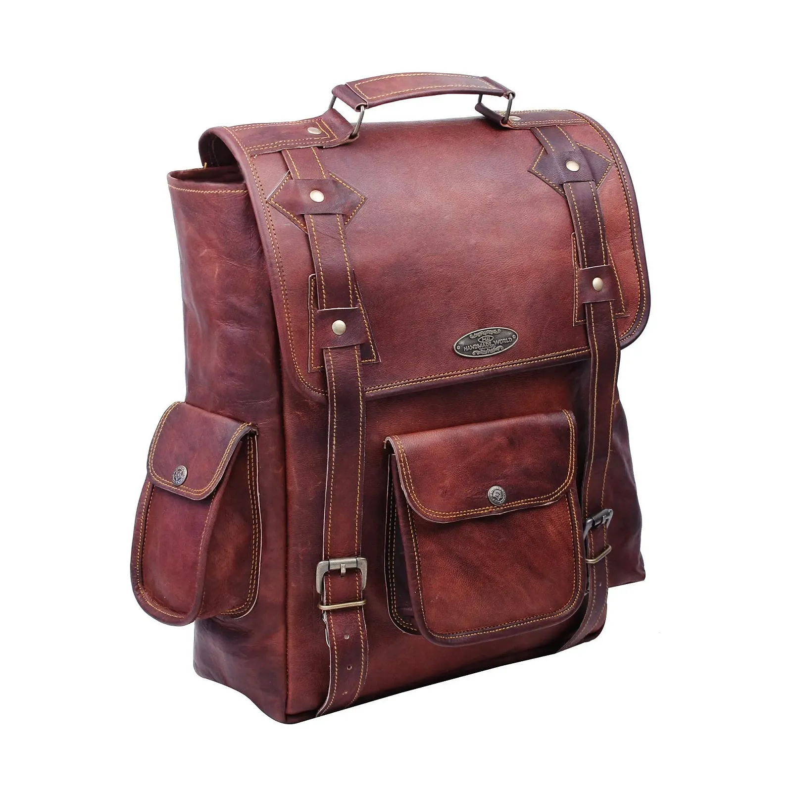 Рюкзак Handmade 16 дюймов кожаный brown, фото №3 Рюкзак Handmade 16 дюймов кожаный brown, фото №3