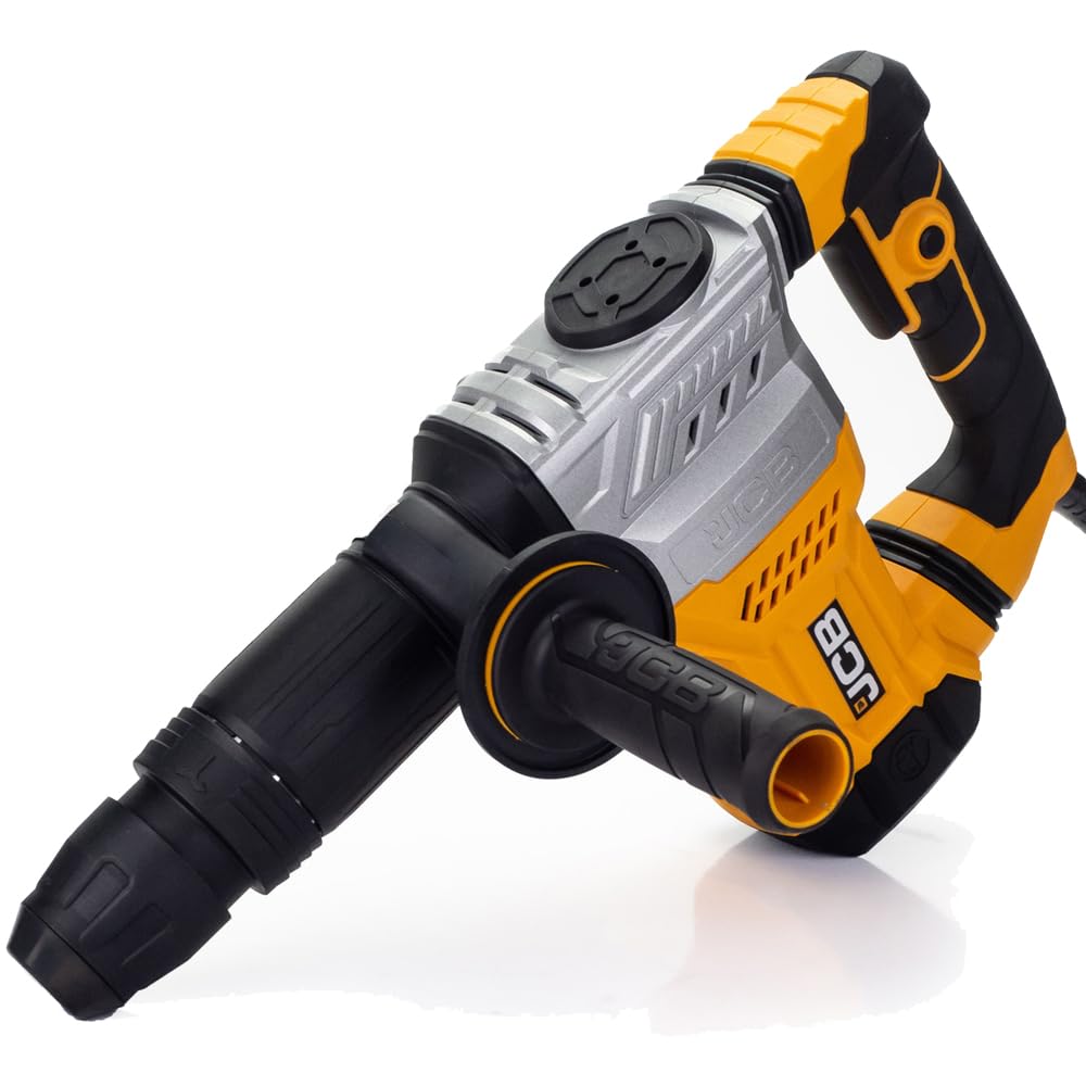 Отбойный молоток JCB DH1300 1300 Вт SDS-max 18 Дж пневматический снижение вибрации дополнительная ручка компактный в кейсе, фото №3