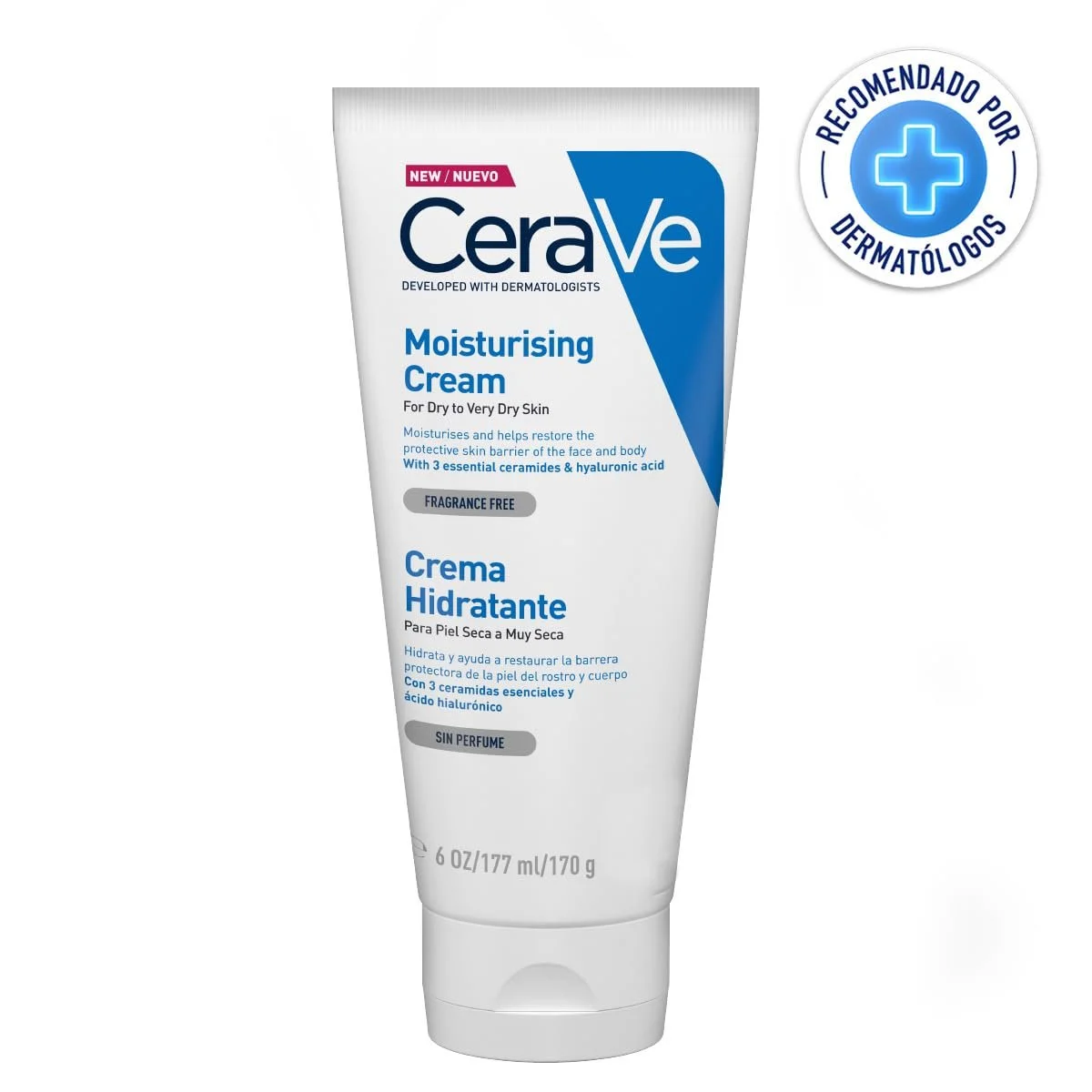 Зволожувальний крем CeraVe для тіла та обличчя для сухої та дуже сухої шкіри 177 мл, фото №2 Зволожувальний крем CeraVe для тіла та обличчя для сухої та дуже сухої шкіри 177 мл, фото №2