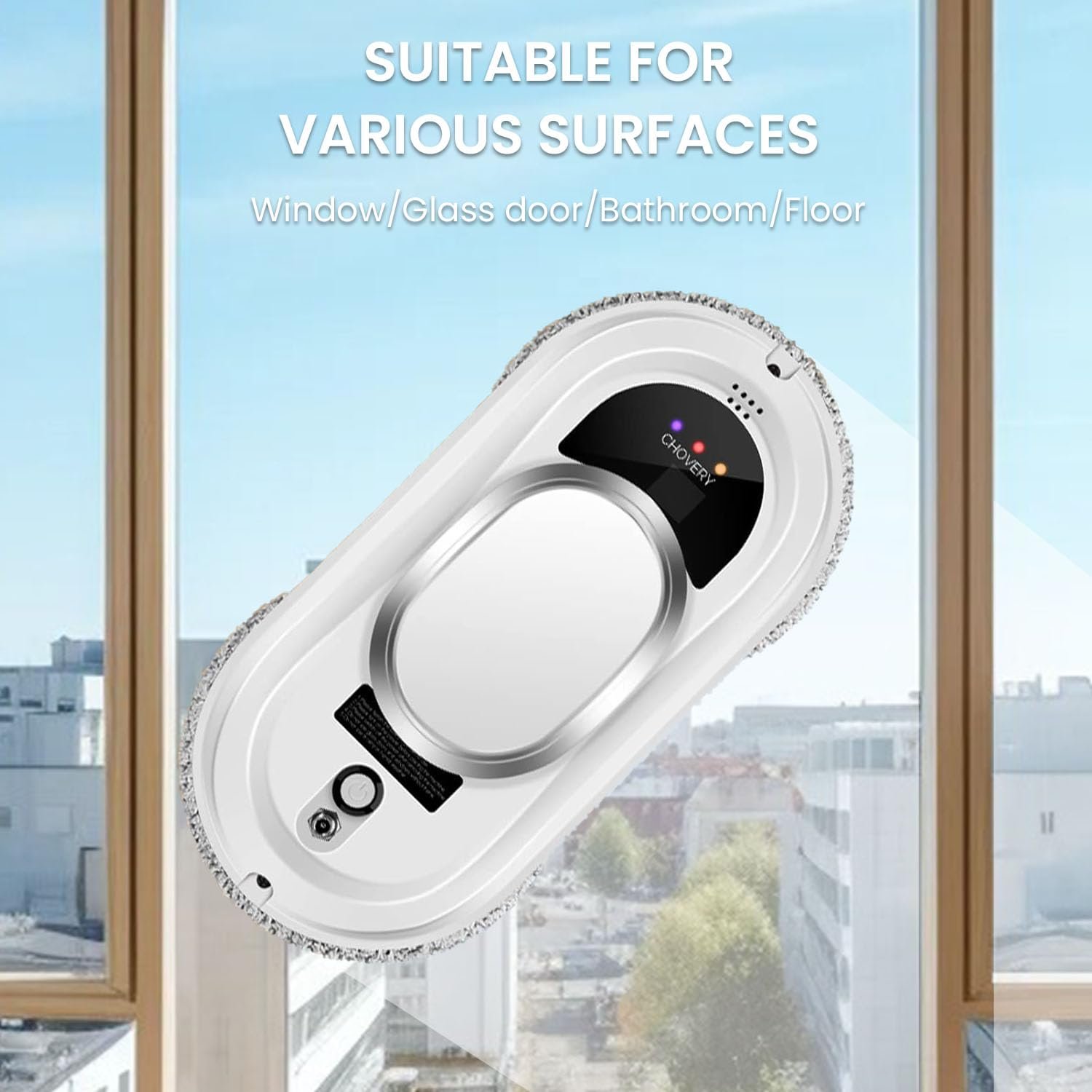 Робот для мойки окон, Intelligent Electric Window Cleaner с мощностью всасывания 5600 PA, дистанционным управлением, обнаружением краев и аварийной защитой питания, 0.35 м/мин робот для мойки стекла для окон, фото №9