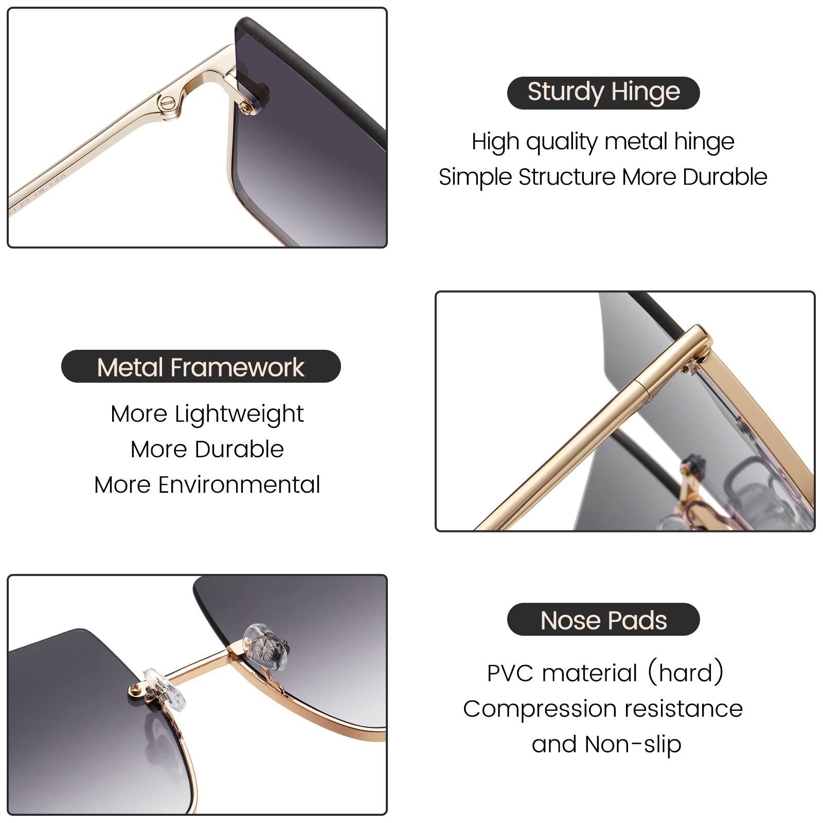 Солнцезащитные квадратные очки SHES SH3103, фото №3