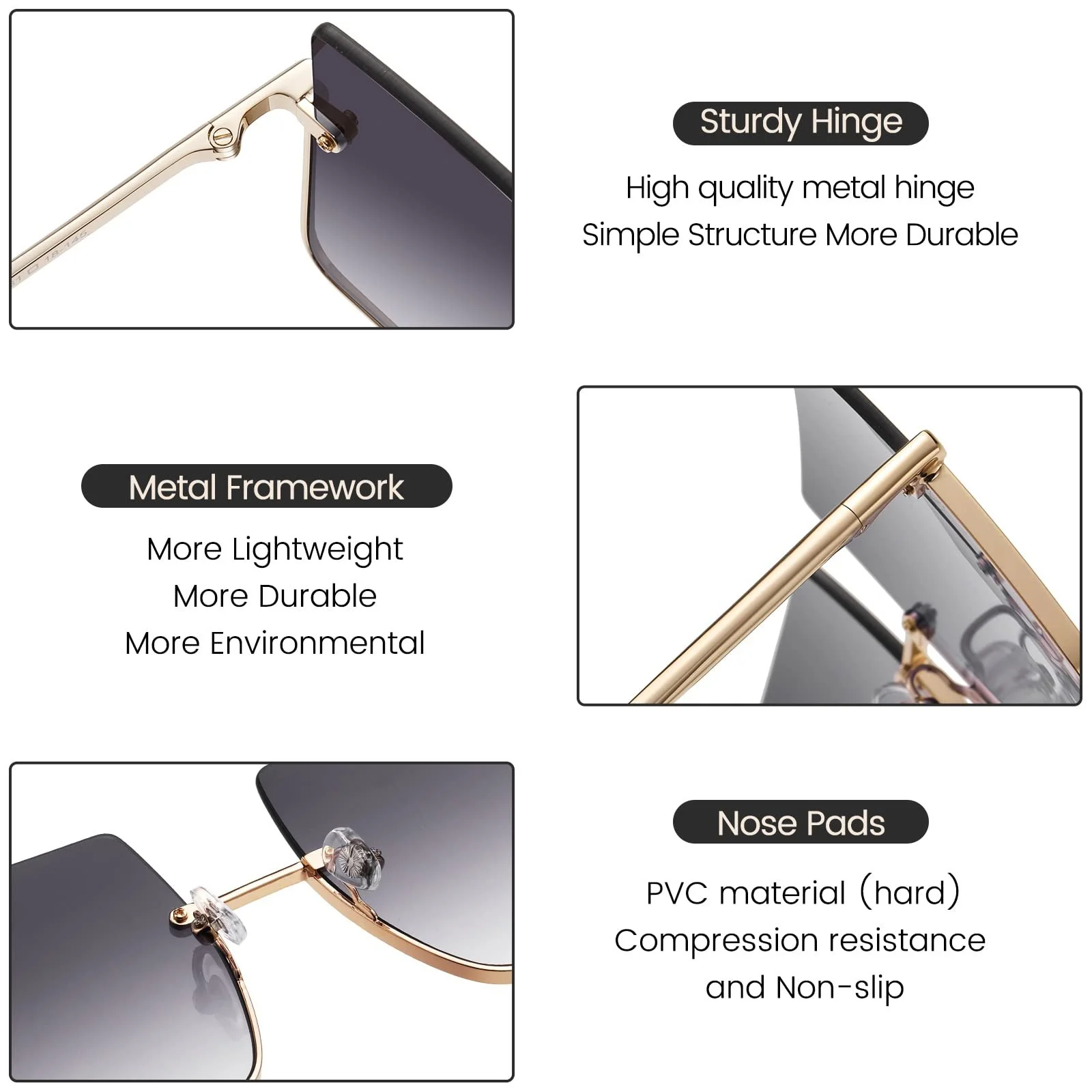 Сонцезахисні окуляри квадратні SHES SH3103, фото №3