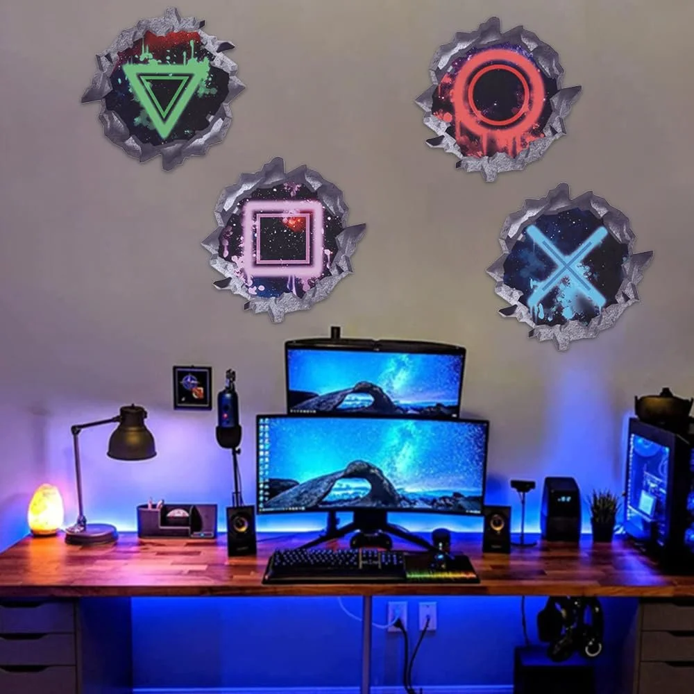 Наклейка на стіну Gamer Poster 3D Відеоігри ПВХ 28 см, фото №3