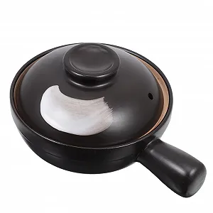 Кастрюля керамическая малая с крышкой термостойкая - Фото 1