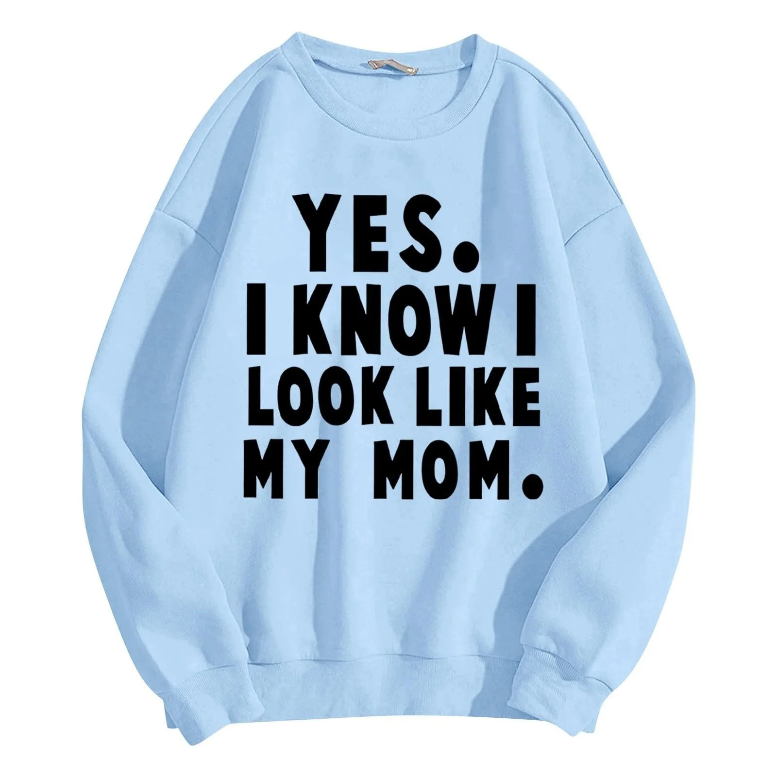 Свитшот Qzeanxy Женский Спортивный Пуловер Без Капюшона Элегантный Basic Лонгслив Классический Круглый Вырез Осень Зима, фото №1