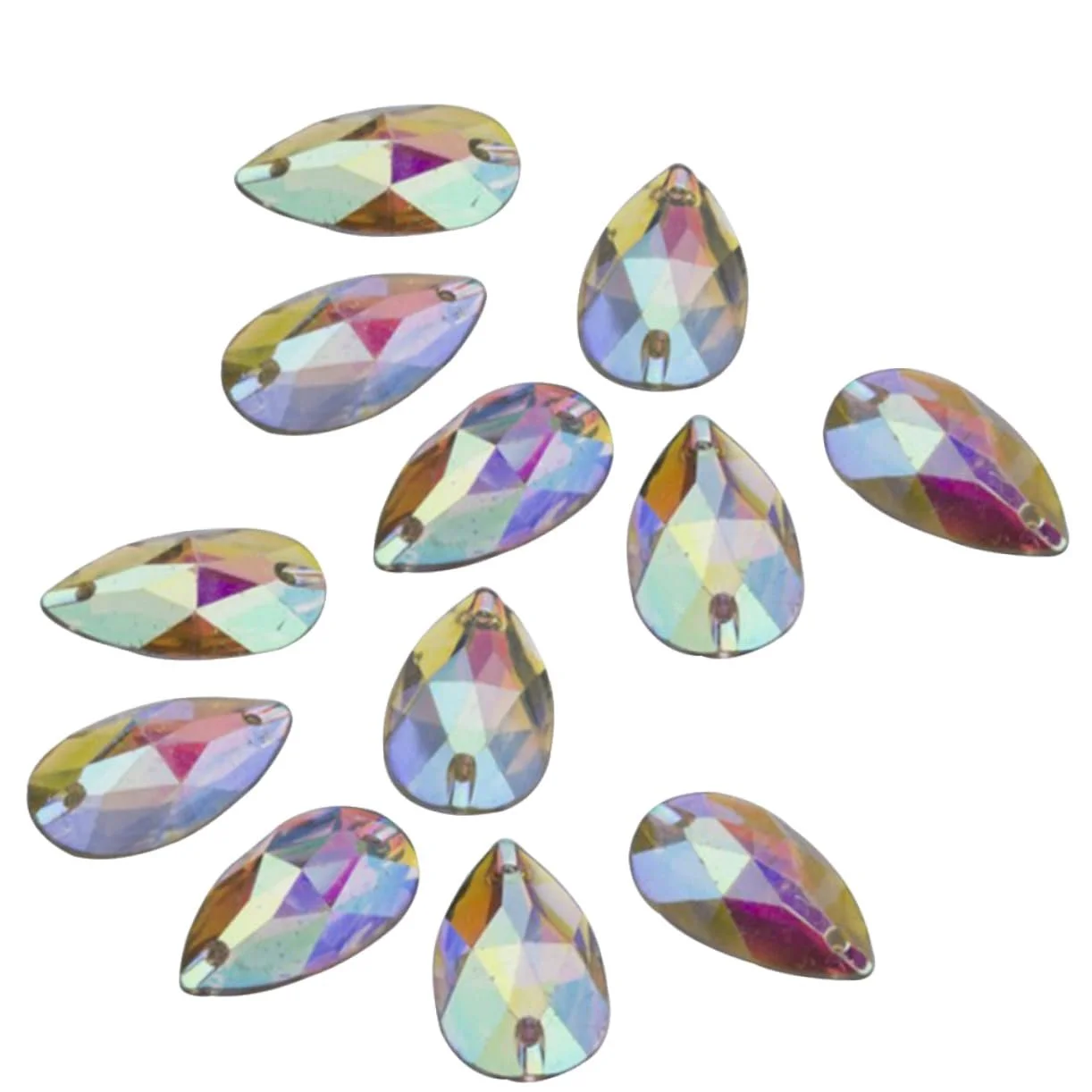 Ювелирные аксессуары Coheali 300 штук, украшения для ногтей, хрустальные стразы AB, драгоценные камни для шитья, хрустальные аксессуары в форме капли, фото №5