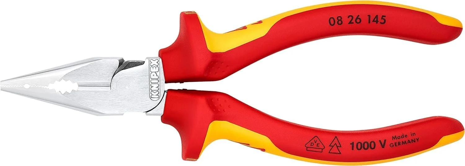 Плоскогубцы комбинированные KNIPEX 08 26 145 с изолированными многокомпонентными ручками, VDE тестирование, хром-ванадиевая сталь, 145 мм, фото №3 Плоскогубцы комбинированные KNIPEX 08 26 145 с изолированными многокомпонентными ручками, VDE тестирование, хром-ванадиевая сталь, 145 мм, фото №3