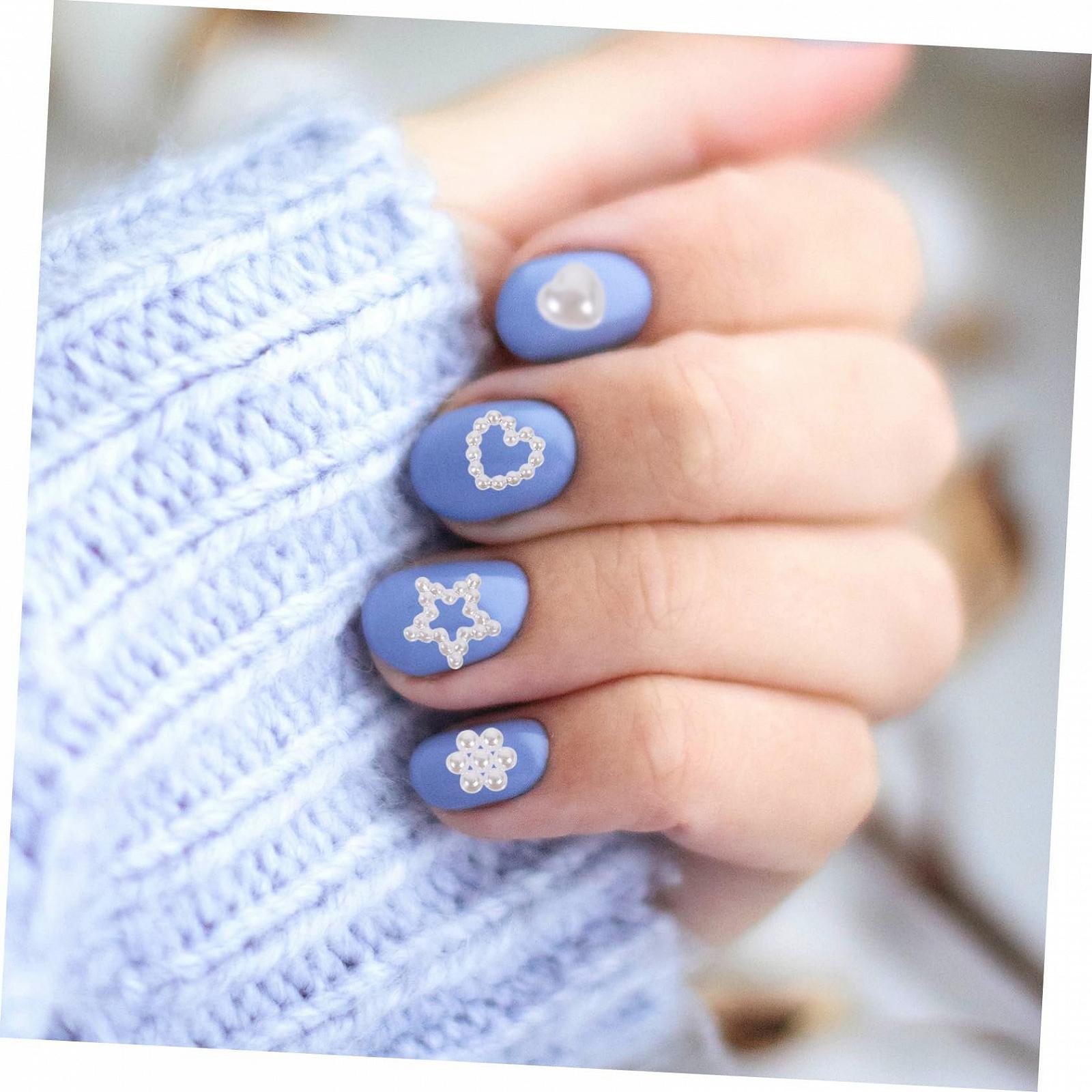 Набір для декорування нігтів Healeved, перлинно-білий, синтетичний матеріал, фото №9