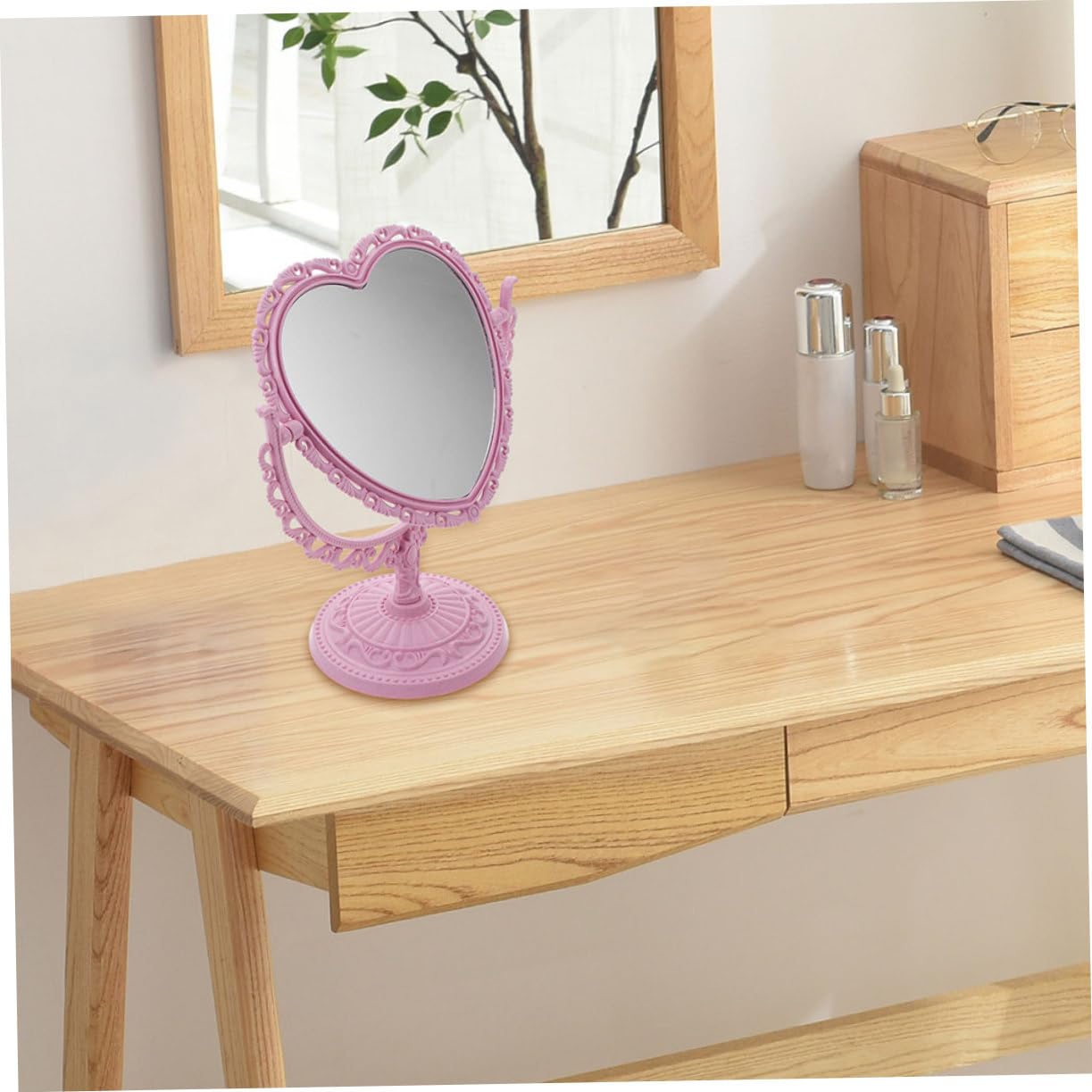 Зеркало Schminkspiegel Tisch Klappbarer Spiegel Ankleidespiegel Tischdekorationen Gold Und Silber Glas Rotieren, фото №6