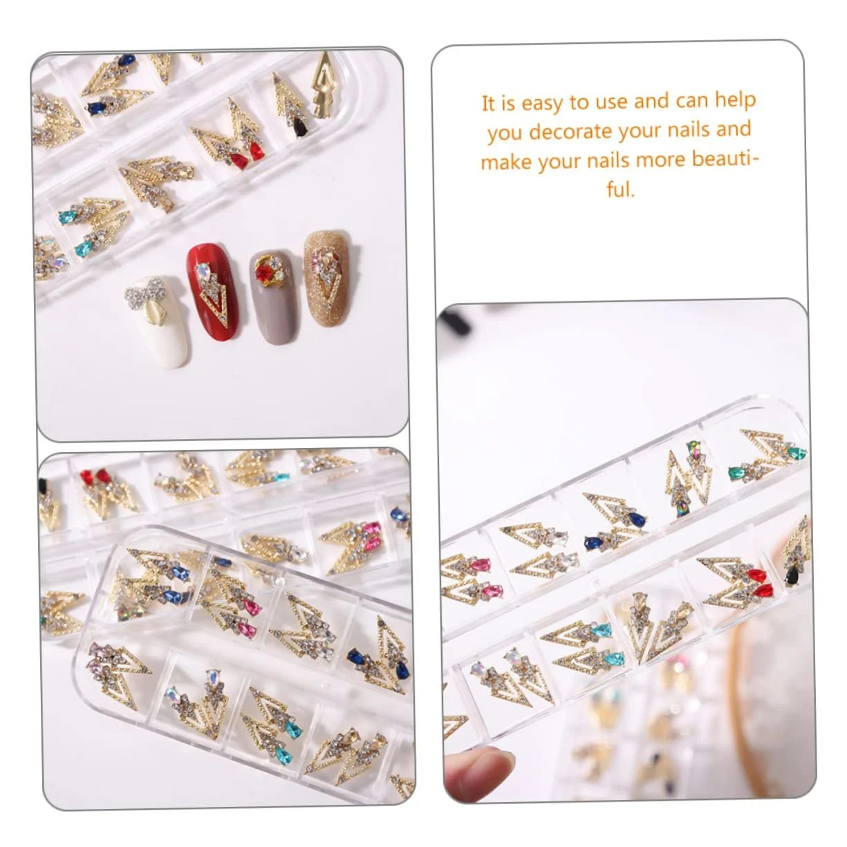 Украшения для ногтей Healeved, 72 шт., блестящие стразы для дизайна ногтей, фото №9