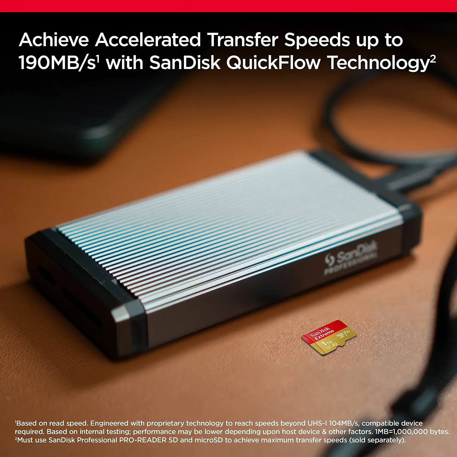 Карта памяти SanDisk Extreme microSDXC 1 TB + Adapter UHS-I A2 C10 V30 U3 190 MB/s, фото №4 Карта памяти SanDisk Extreme microSDXC 1 TB + Adapter UHS-I A2 C10 V30 U3 190 MB/s, фото №4