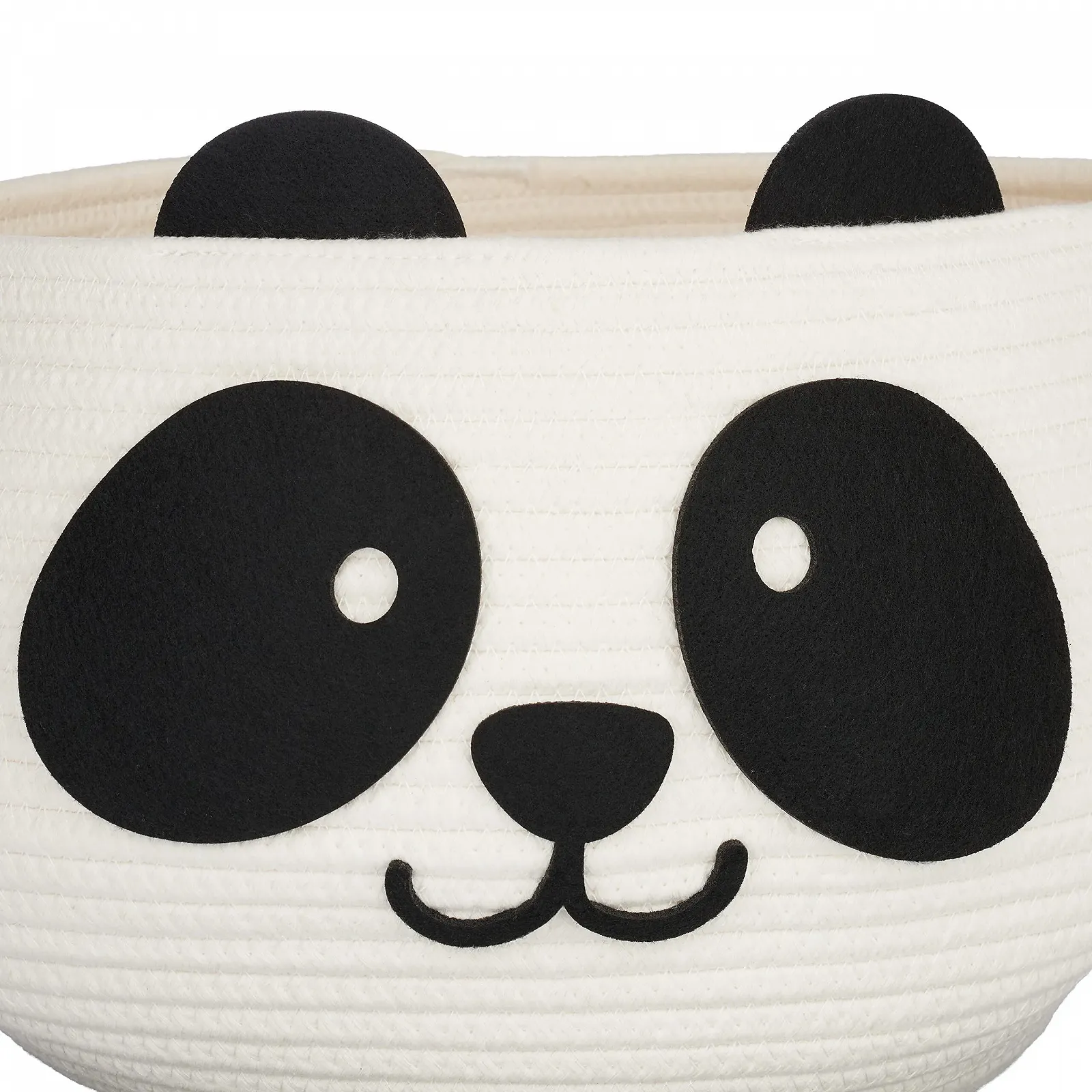 Корзина для хранения Panda Relaxdays, 24,5 x 35 см, для игрушек для детской комнаты, белая/черная, фото №6