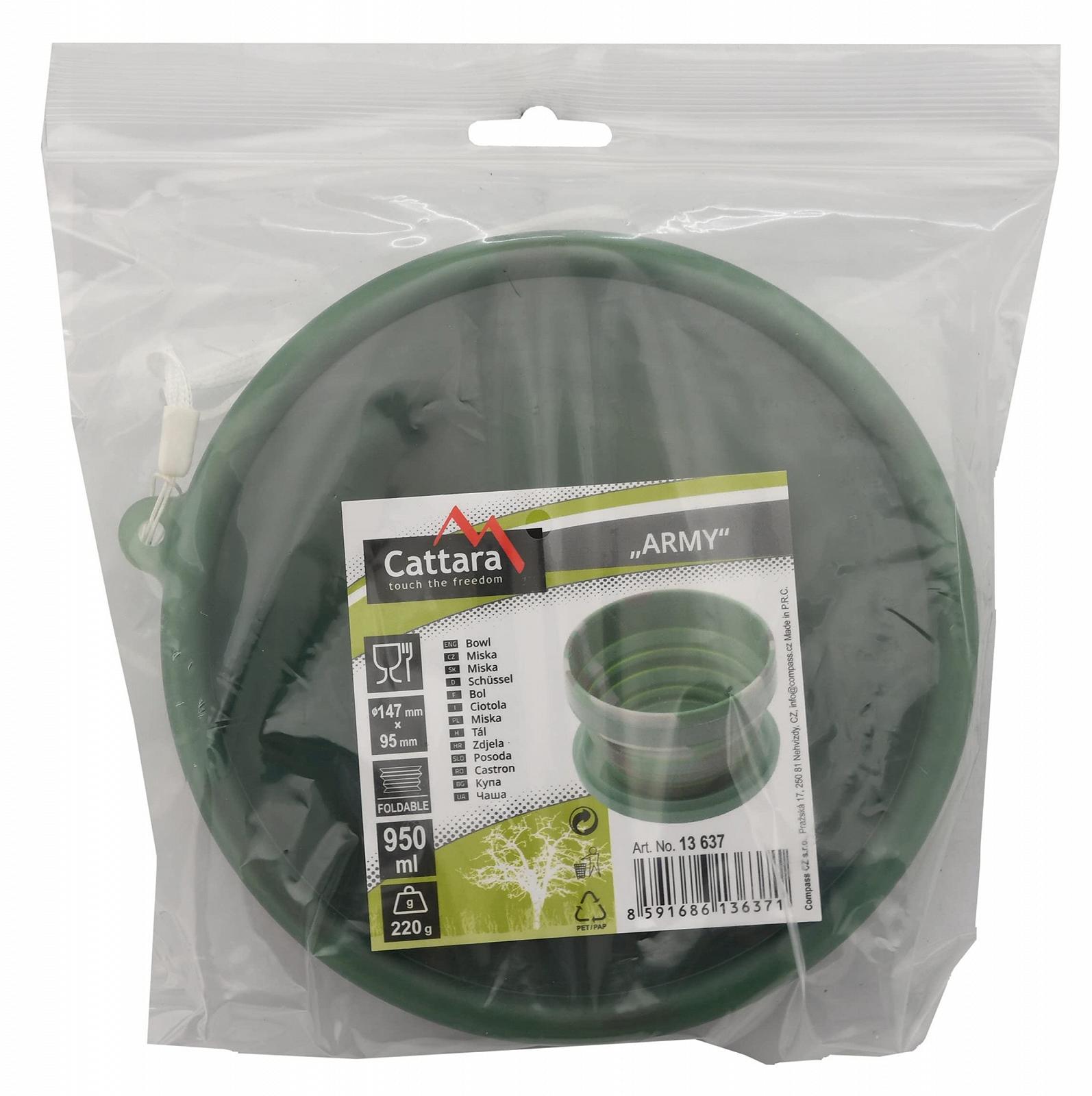 Миска складная Cattara Army 13637 силиконовая 950 мл, фото №5
