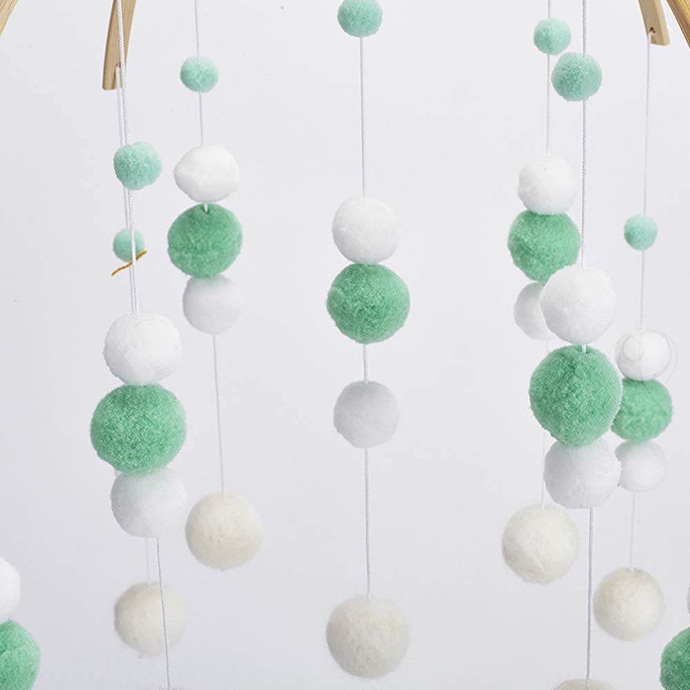 Игрушка Moonvvin Rattles Mobile Beads Bell for Nurseries Bed Hanging Tent Gifts Green, фото №5