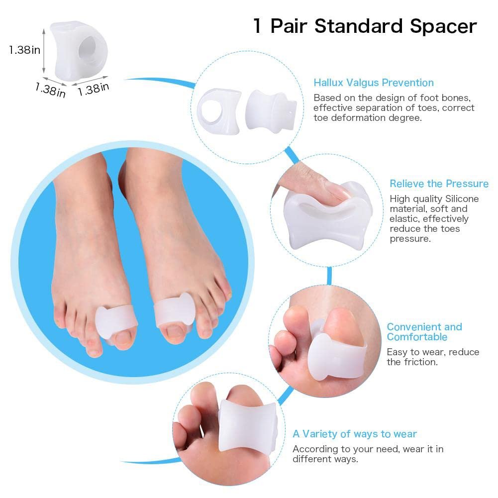 Роздільник для пальців ніг Srliya Гелевий 8 шт., Коректор для бурситу, фото №6 Роздільник для пальців ніг Srliya Гелевий 8 шт., Коректор для бурситу, фото №6