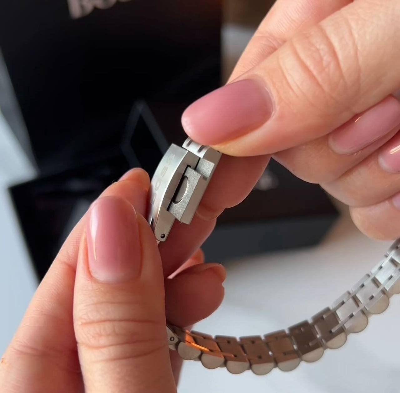 Чоловічий браслет на руку сталевий срібного кольору в подарунковій упаковці, фото №8