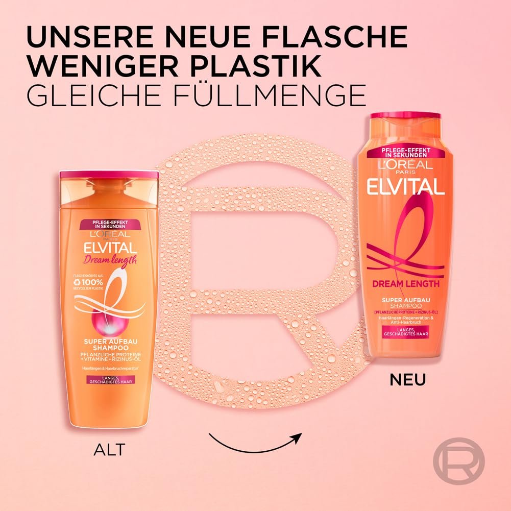 Шампунь L'Oréal Paris Elvital XXL Против секущихся кончиков Dream Length 1000 мл, фото №3 Шампунь L'Oréal Paris Elvital XXL Против секущихся кончиков Dream Length 1000 мл, фото №3