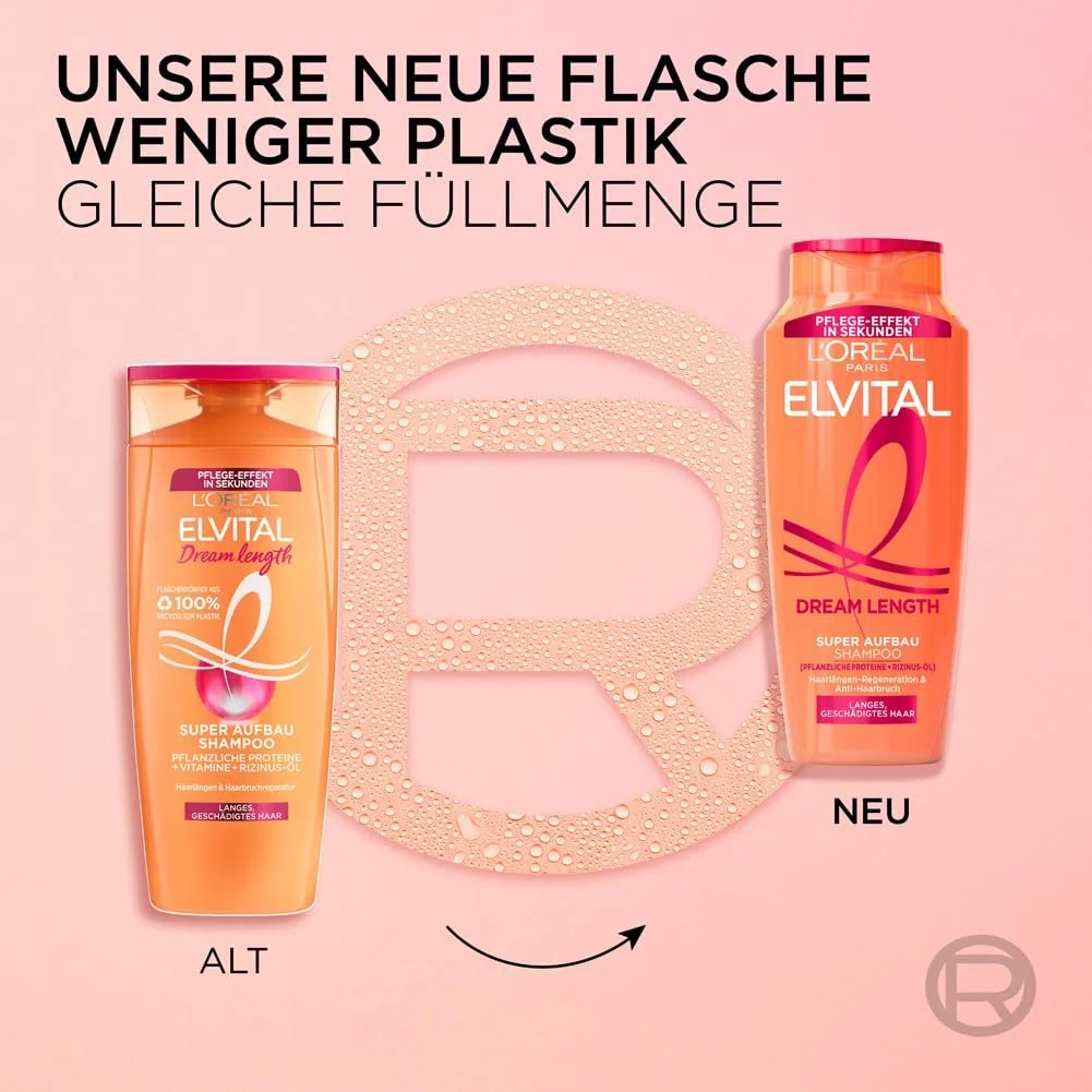 Шампунь L'Oréal Paris Elvital XXL Проти посічених кінчиків Dream Length 1000 мл, фото №3