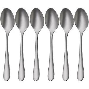 Ложки для эспрессо WMF Merit Cromargan Protect 1140966310, набор 6 штук, пескоструйная обработка - Фото 1