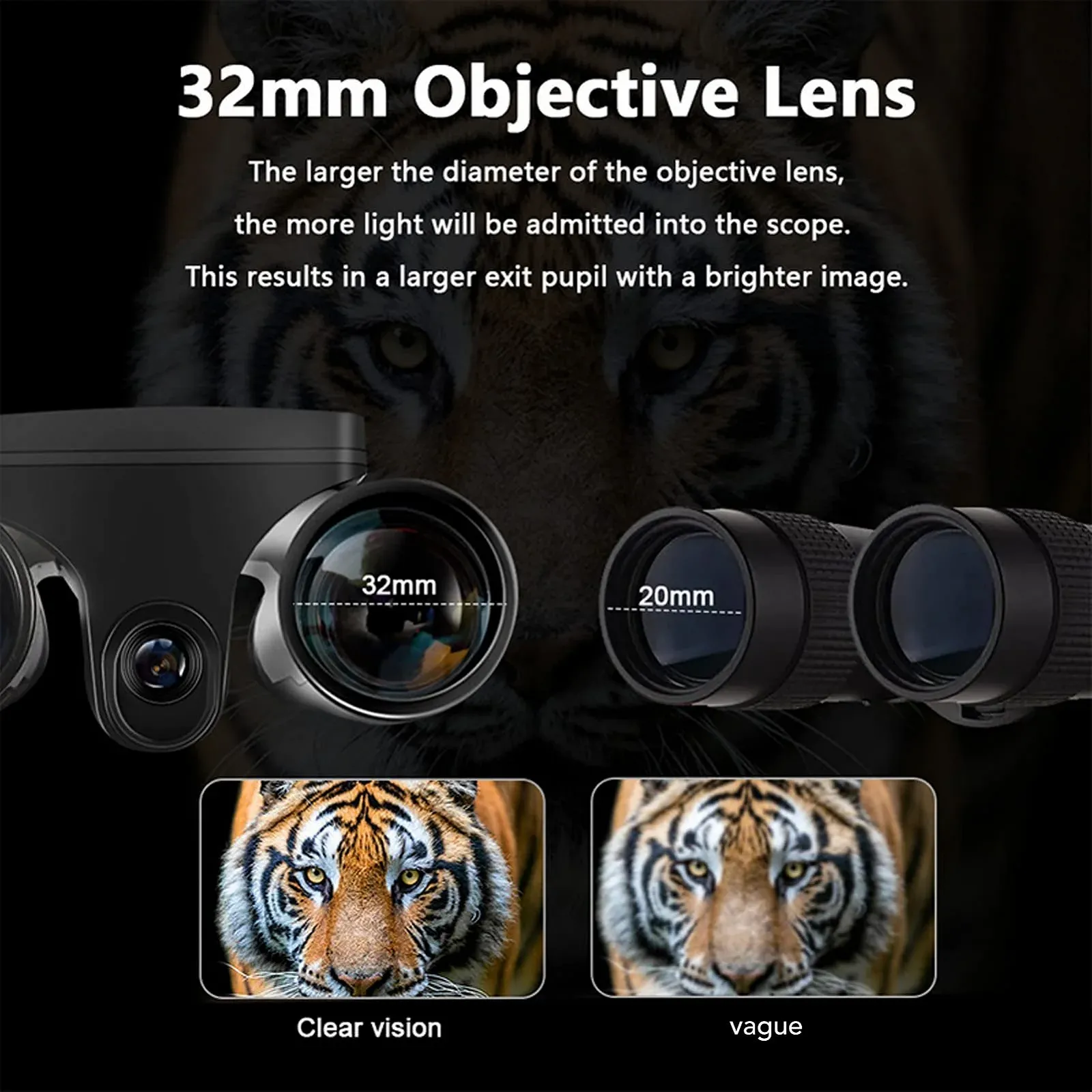 Цифровий бінокль з камерою 2.4 LCD 8x 5MP 32мм HD, фото №7